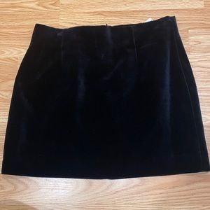 Black mini ZARA velvet skirt. WORN ONCE